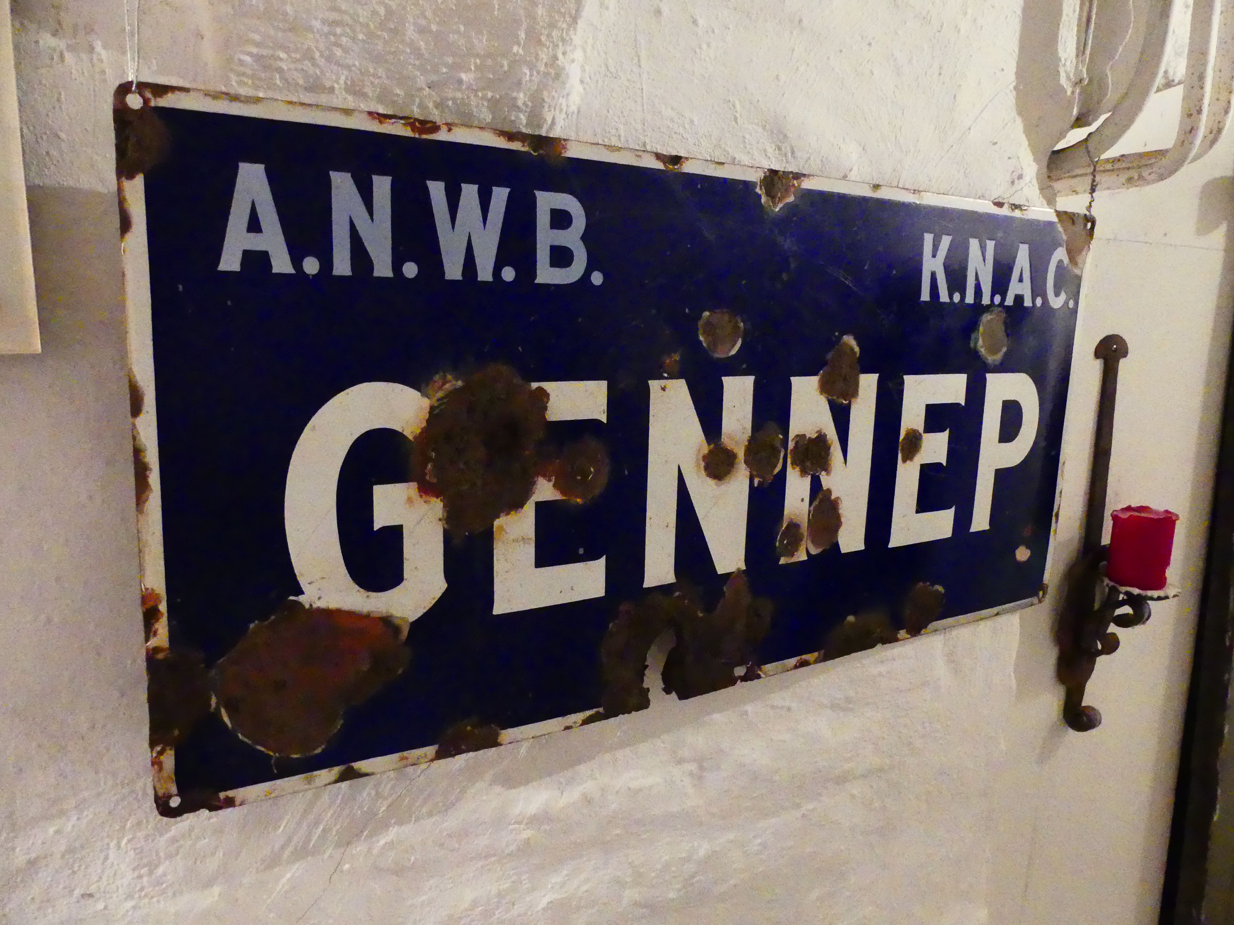 Oud naambord van Gennep.